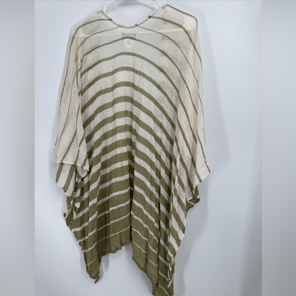 New Italy One Size Shawl Wrap cotton blend Stripe lightweight Topper NEW - Picture 3 of 4